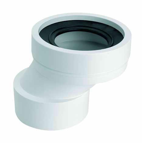 Підключення унітазу L125мм, ексц/ зсув 40мм, вхід 90-110мм, вихід 110мм гладій, Mcalpine WC-CON4B