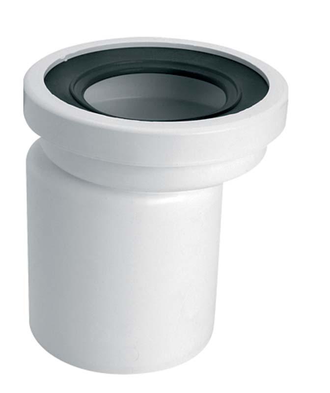 Підключення унітазу L150мм, ексц/ зсув 20мм, вхід 90-118мм з ущільнить манжетою, вихід 110мм гладій, WCE-CON4