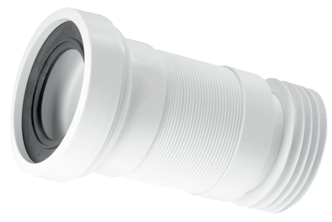 Підключення унітазу гнучке L180-230мм, вхід 90-110мм з ущільнить манжетою, вихід 110мм з ущільнить манжетою,WC-F18R