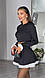 Жіночий костюм 2-ка (оп і спідниця-шорти) ; Колір: чорний; Розмір 42-44, 44-46 ;, фото 2