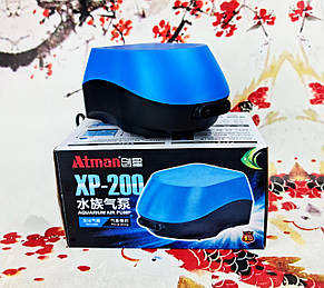 Компресор Atman XP-200, двоканальний. Компресор для акваріума до 300 л, фото 2