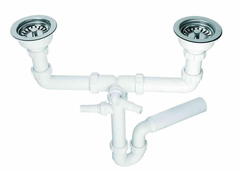 Подвійний Сифон для кухонної мийки McAlpine HC7HC12-POL