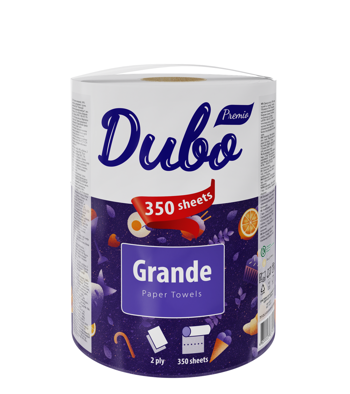 Рушник паперовий рулон 350 аркушів Premio GRANDE Диво, фото 1