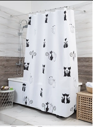 Штора для ванної Miranda Black cast, фото 1