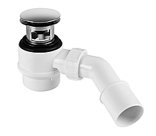 Сифон для ванни/піддона з переливом 50mm "клік-клак" накладка з латуні 70*40/55мм HC26-IOF-95-CB