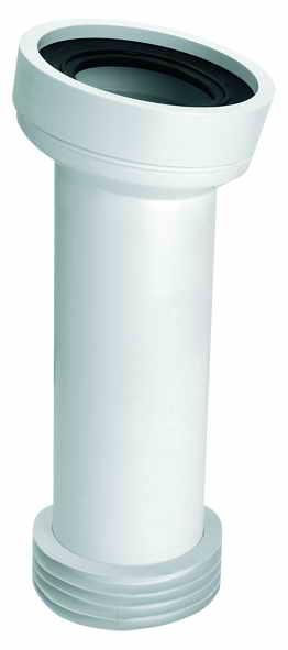 Коліно-підключення до WC під кутом 14 з ущільнювачем (довге) WC-CON7