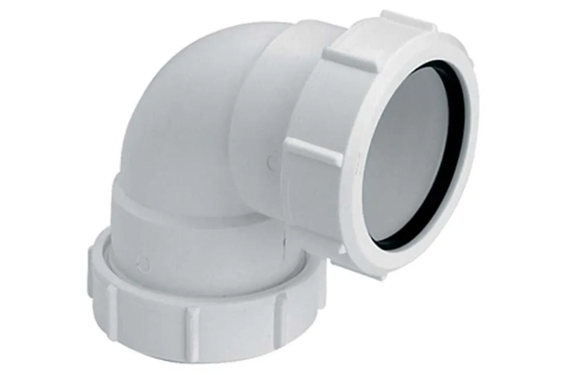 Коліно 90* з гайками Ø40, 40A-WH
