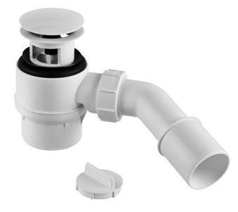 Сифон для ванни/піддона 50mm "клік-клак" накладка з латуні 70*40/55мм HC26-IOF-95-WH