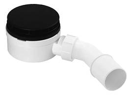 Сифон для душевого піддону Ø90мм, Mcalpine, h60мм, вихід 40/50, чорний мат, HC2730LMBN-PB