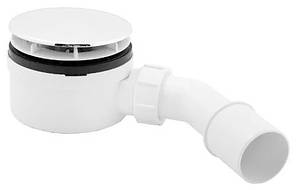 Сифон для душевого піддону Ø90мм, Mcalpine, h60мм, вихід 40/50, білий, HC2730LWHN-PB