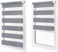 Роллеты День Ночь Жалюзи Рулонная штора День-Ночь Серый