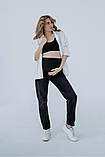 Стильні джинси boyfriend для вагітних 41000 чорні, фото 2