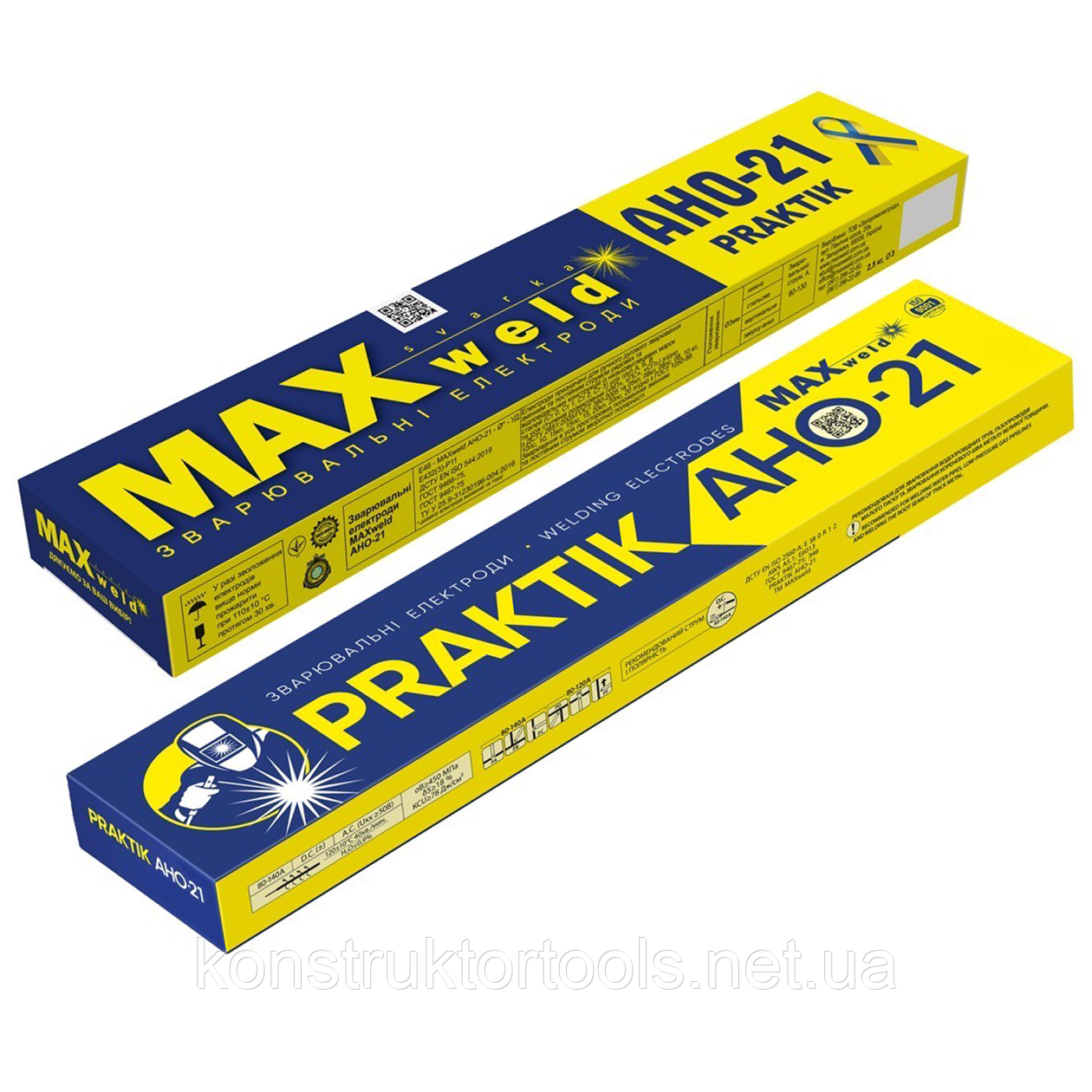 Зварювальні електроди MAXweld PRAKTIK АНО-21 3 мм 5 кг, фото 1