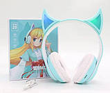 Бездротові навушники STN-25 з вушками і підсвічуванням М'ятний, фото 6