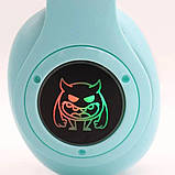 Бездротові навушники STN-25 з вушками і підсвічуванням М'ятний, фото 9