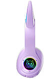 Бездротові навушники STN-25 з вушками і підсвічуванням Фіолетовий, фото 4
