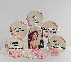 Набір топерів з мастики Побажання №2