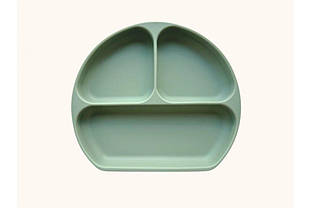 Силіконова дитяча тарілка 3-х секційна Шавлія (110)