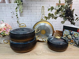 Набір посуду з антипригарним покриттям OMS 3023 IND-Gold - MegaLavka