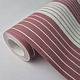 Шпалери вінілові 0.53 × 10.05 м Marburg Scandinavian Vintage 51611, білі з рожевими смужками для спальні, дитячої, фото 2