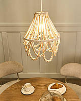 Дерев'яна люстра MENIK Світло-коричневий колір