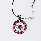 Підвіска кулон Пентаграма амулет надприродний талісман з чорними кристалами, фото 6