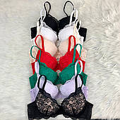 Мереживний бюстгальтер, WeiyeSi, з пушап, 3-ка Чорний