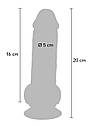 Фалоімітатор з мошонкою Deluxe Dual Density Thick Dildo TPE 20 cm, фото 4