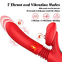 Вібратор для подвійної стимуляціїї Silicone Vibrator 7 Powerful Modes, фото 5
