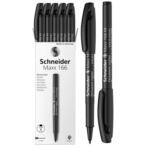 Маркер перманентний чорний 1мм S116601 Schneider 166, фото 1