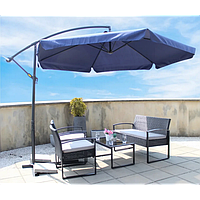 Парасоля садова з нахилом синя Bonro B-7218 3м 6 спиць