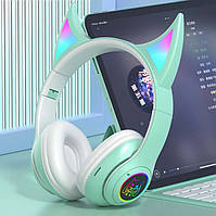 Світні навушники з вушками STN-25 бездротові М'ятний