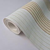 Шпалери вінілові 0.53 × 10.05 м Marburg Scandinavian Vintage 51615, білі з жовтими смужками для спальні, вітальні, фото 3