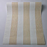 Шпалери вінілові 0.53 × 10.05 м Marburg Scandinavian Vintage 51615, білі з жовтими смужками для спальні, вітальні, фото 5