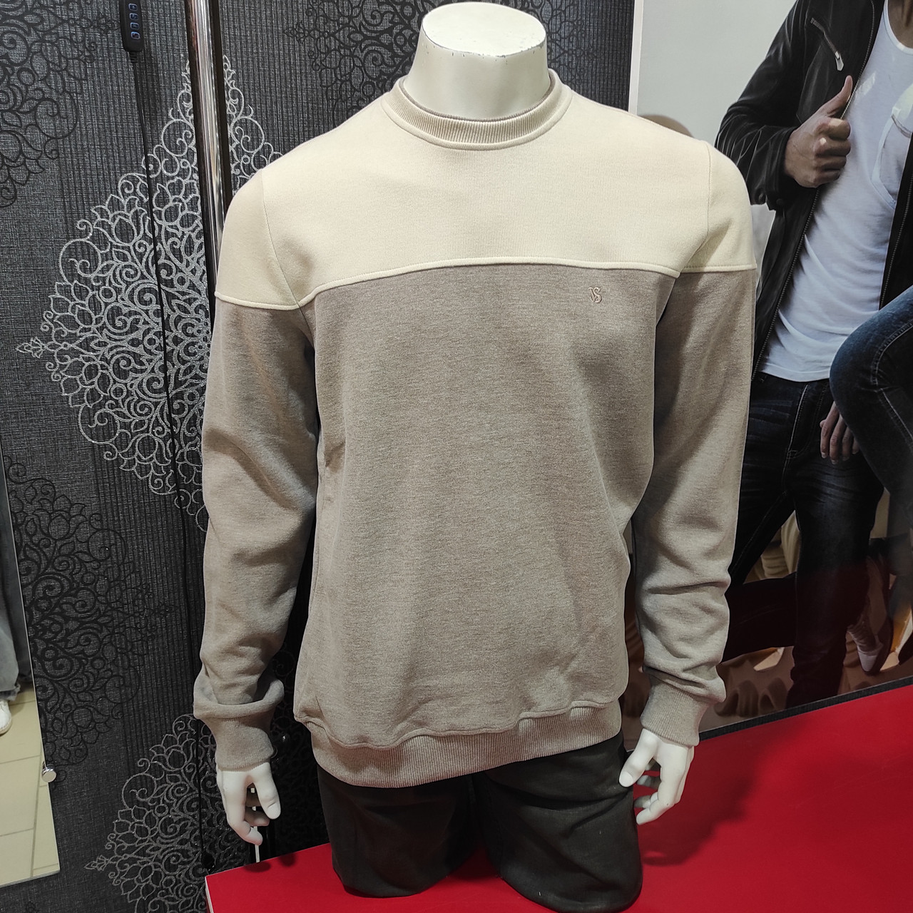 Светр Vip Stones чоловічий толстовка бавовна 2XL беж, фото 1