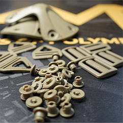 Комплект фурнітури для тактичних наколінників AMM койот піщаний