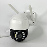 Камера відеоспостереження Wi-Fi вулична бездротова з нічним баченням і 4-кратним зумом, A8B-4MP-Black/Whitе, фото 3