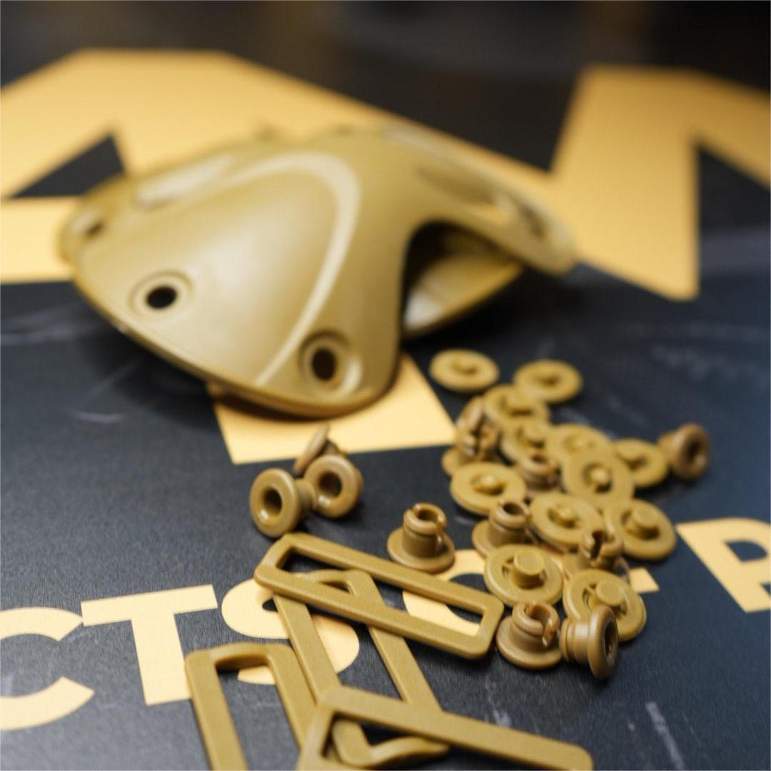 Комплект фурнітури для тактичних налокітників AMM койот, фото 1