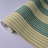 Шпалери вінілові 0.53 × 10.05 м Marburg Scandinavian Vintage 51608, жовто-зелені в смужку для кухні, дитячої, вітальні, фото 5