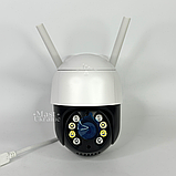 Камера відеоспостереження Wi-Fi вулична бездротова з нічним баченням і 4-кратним зумом, A8B-4MP-Black/Whitе, фото 7