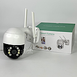 Камера відеоспостереження Wi-Fi вулична бездротова з нічним баченням і 4-кратним зумом, A8B-4MP-Black/Whitе, фото 4