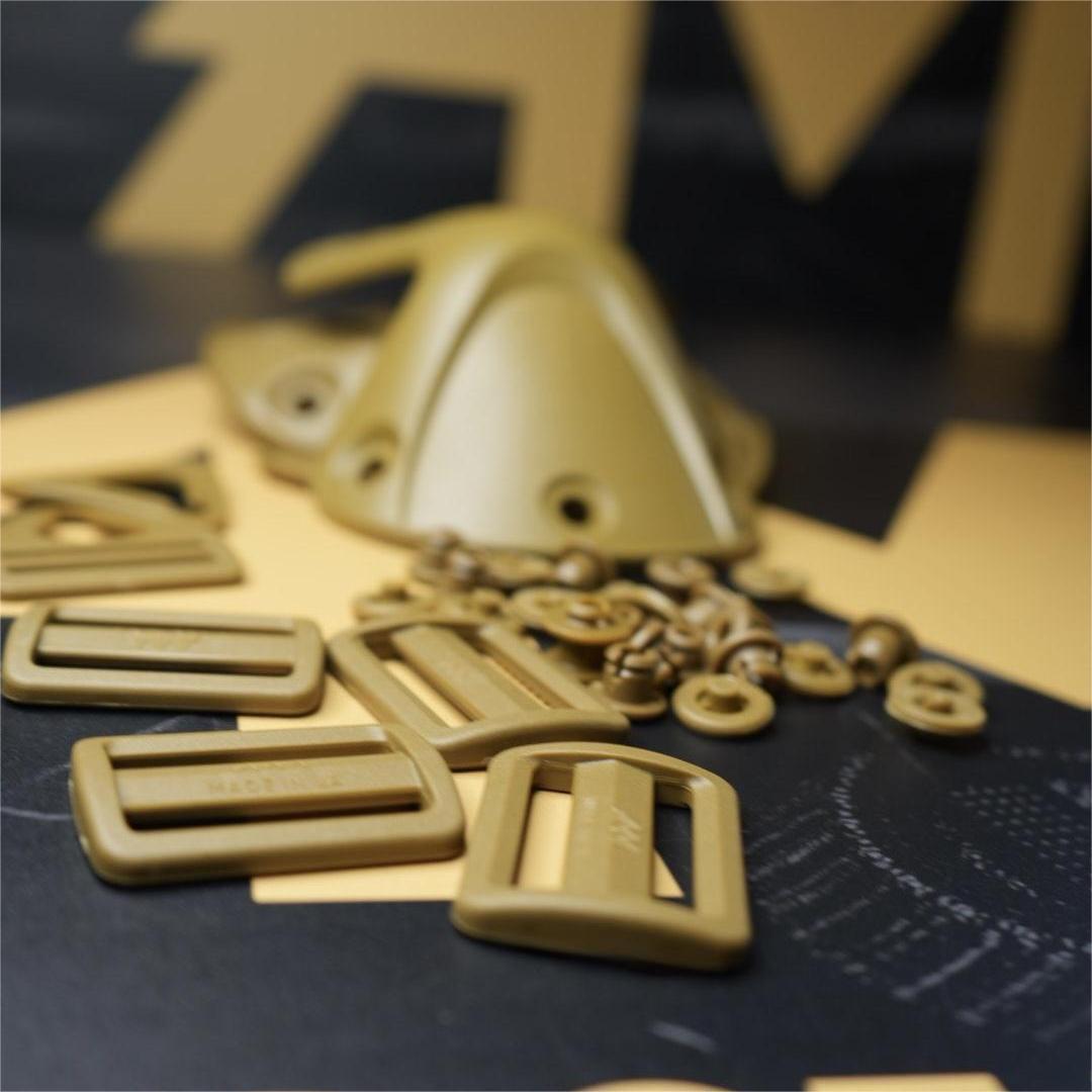 Комплект фурнітури для тактичних наколінників AMM койот, фото 1