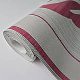 Шпалери вінілові 0.5 × 10 м Marburg Velvet Panels 56731, сірі та рожеві з малюнком листя/гілок для холу, вітальні, фото 4