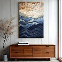 Картина Анотація мінімалістичний пейзаж у світлих тонах Декор у сучасний інтер'єр Друк на полотні 60х40, фото 2