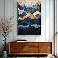 Картина Анотація мінімалістичний пейзаж у світлих тонах Декор у сучасний інтер'єр Друк на полотні 60х40, фото 5