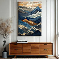 Картина Анотація мінімалістичний пейзаж у світлих тонах Декор у сучасний інтер'єр Друк на полотні 60х40, фото 4