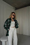 Жіноча кашемірова сорочка у велику клітинку вільного фасону (р. 42-46) 66131111Q, фото 6