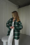 Жіноча кашемірова сорочка у велику клітинку вільного фасону (р. 42-46) 66131111Q, фото 3