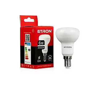 LED лампа рефлекторна ETRON R50 6W 4000K 220в E14, світлодіодна лампа 1-ELP-072