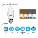 Світлодіодна LED лампа С37 E27 6W 220V 4000K ETRON 1-ELP-018, фото 2